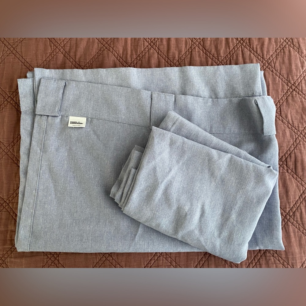 RE curtains light filtering blue
